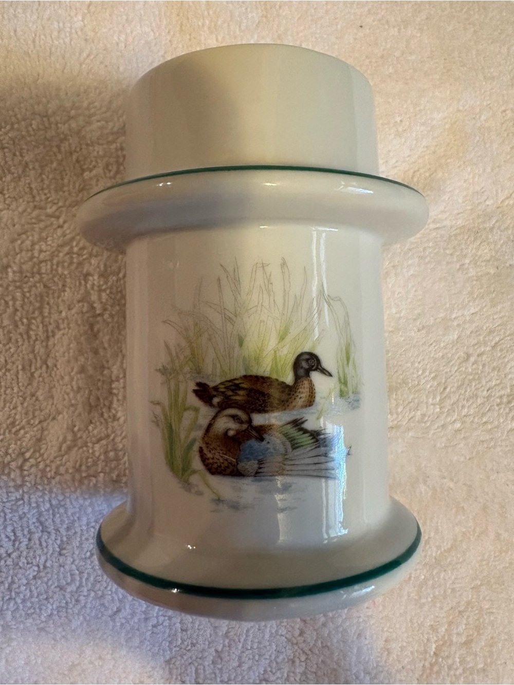 Vintage Colonial Candle Japan Porcelain Duck Candlestick Holders Cottagecore